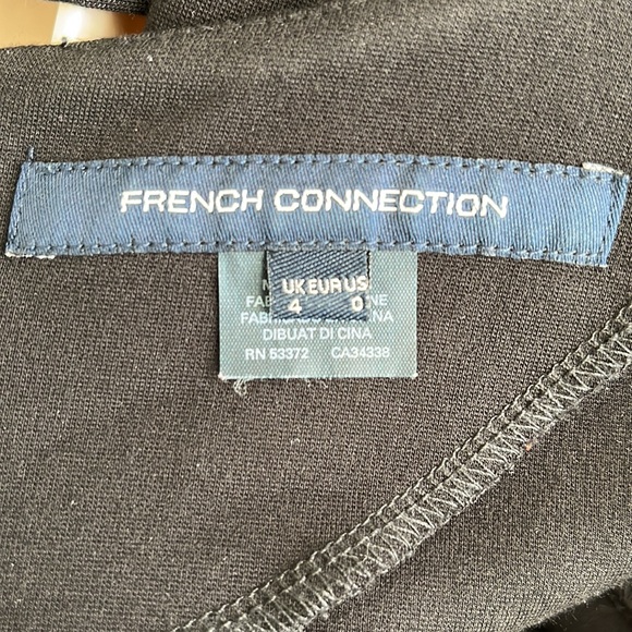 French Connection black long sleeve fitted dresss - Picture 4 of 5